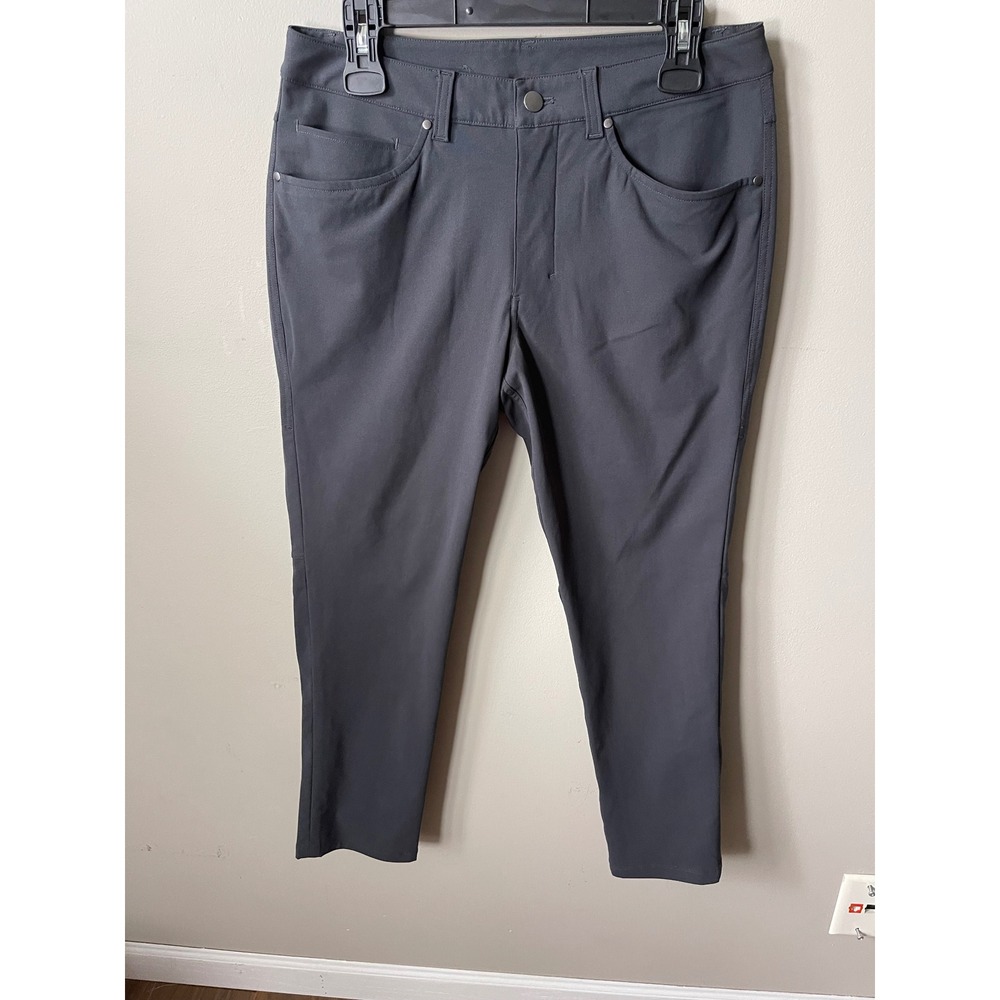 Lululemon ABC Pant Slim-Fit Warpstreme Obsidian Dark Grey Mens 30 LM5AD7S